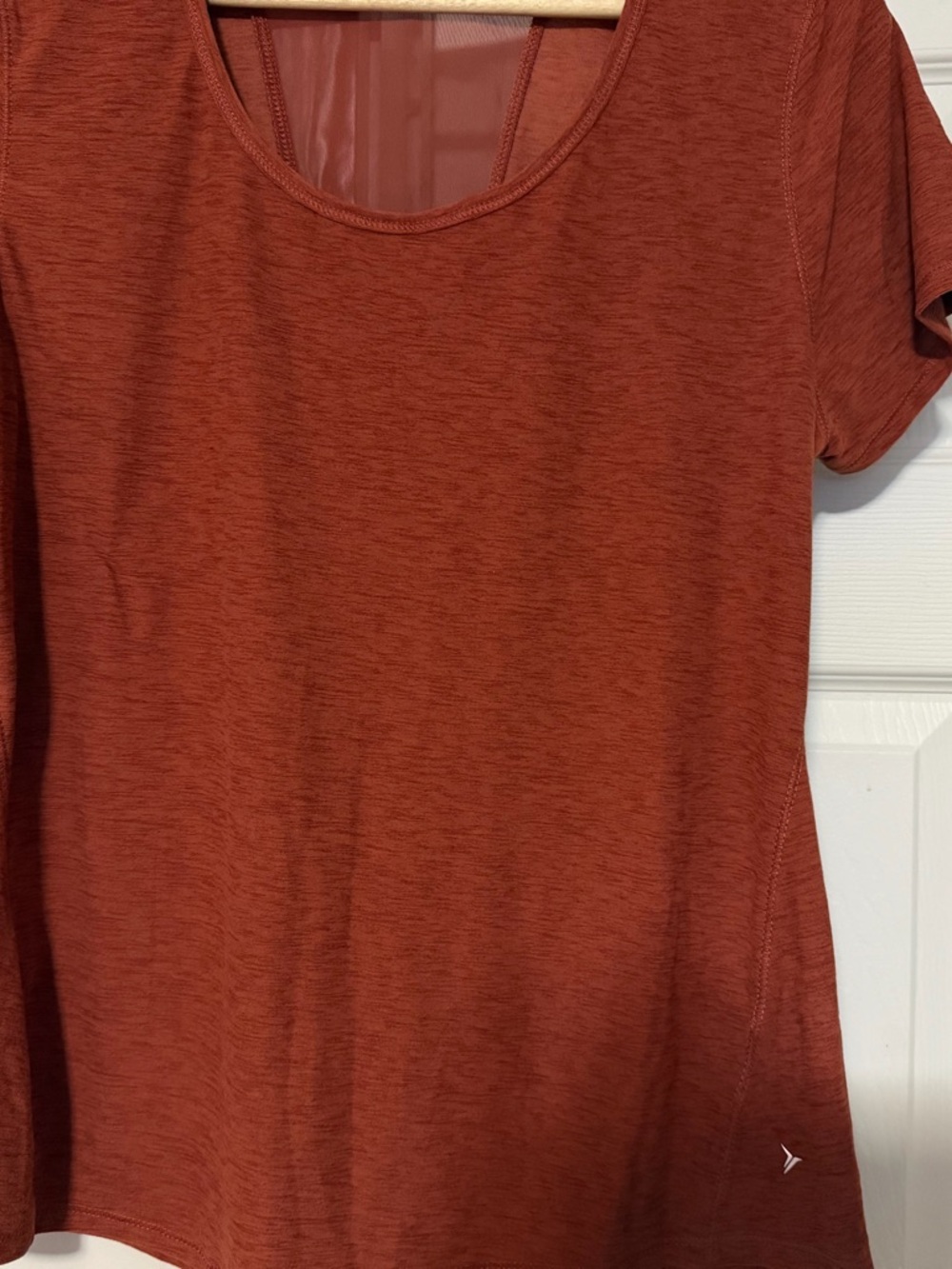 Old Navy Women’s Scoop Neck Short Sleeve Top - Rust Orange